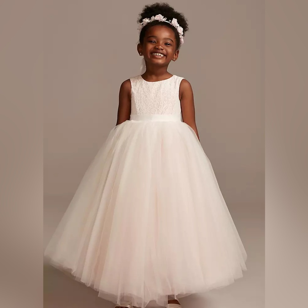 David’s Bridal Ball Gown Flower Girl Dress